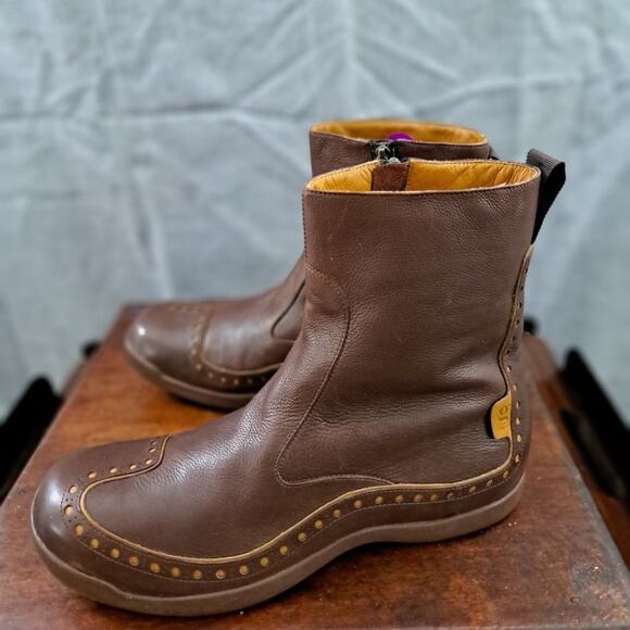 Cole Haan G Series Leather Ankle Moto Boot-Brown-Women 8.5 - Picture 1 of 11